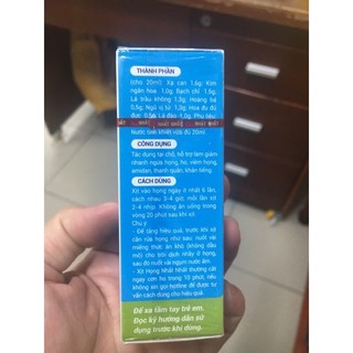 Dung dịch xịt họng nhất nhất