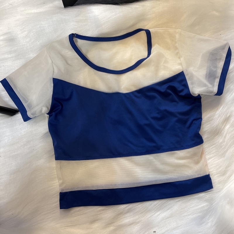 Áo croptop nữ phối lưới