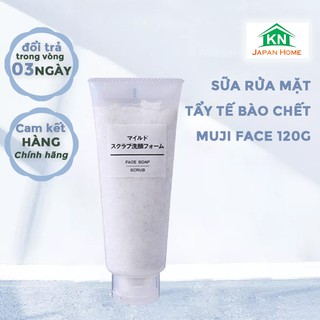 Sữa rửa mặt tẩy tế bào chết Muji Face soap scrub 120g