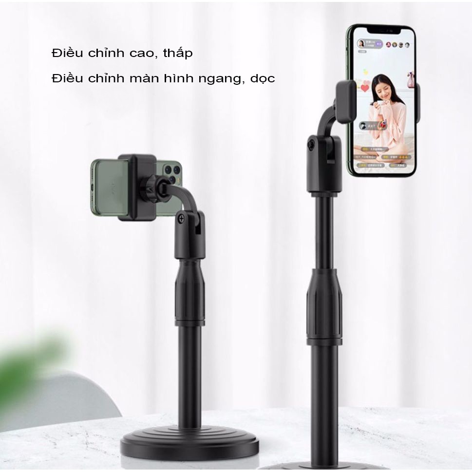 Giá Đỡ Điện Thoại ❤️BIG SALE❤️Kẹp Điện Thoại để bàn kéo dài cao cấp, Gậy livestream để bàn tiện dụng