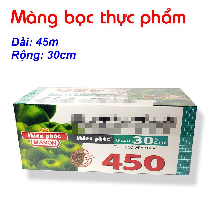 [Hàng chính hãng] Màng bọc thực phẩm Thiên Phúc Sài Gòn, hàng chuẩn nội địa Việt Nam (tặng kèm 03 khẩu trang)