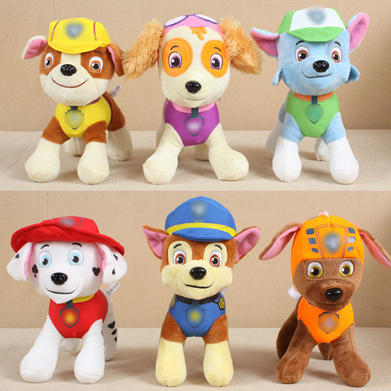 Đồ chơi búp bê nhồi bông hình chó cứu hộ trong phim hoạt hình PAW PATROL dễ thương kích thước 12cm/20cm