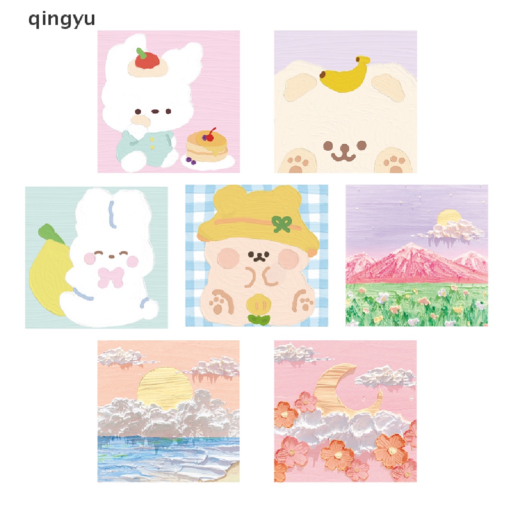 Set 80 Tờ Giấy Ghi Chú Vẽ Tranh Sơn Dầu Nhiều Màu Tiện Dụng Cho Văn Phòng / Trường Học