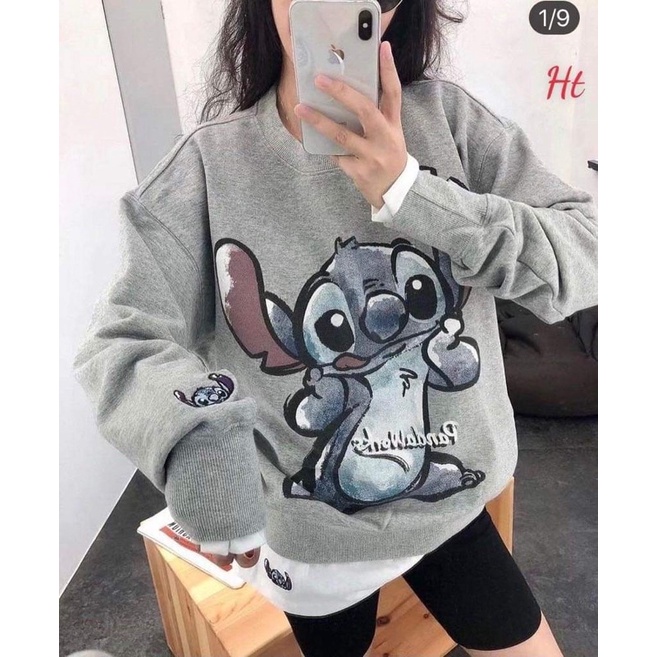 Áo nỉ cổ tròn Stit chống tay H26