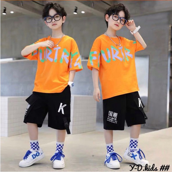 Set bộ quần áo bé trai áo cotton quần kaki mềm xịn có túi hộp