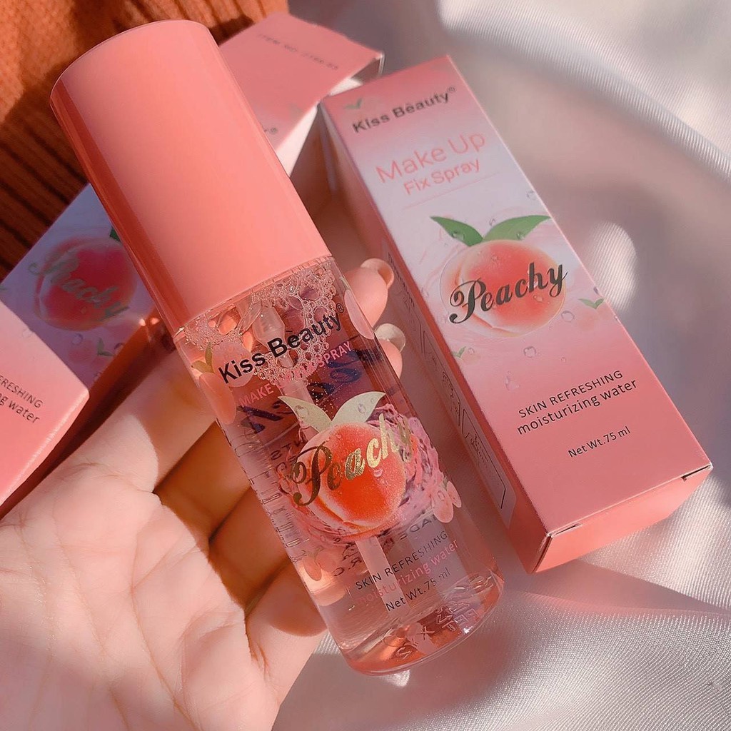 Xịt khóa nền trang điểm Peachy hương Đào 75ml
