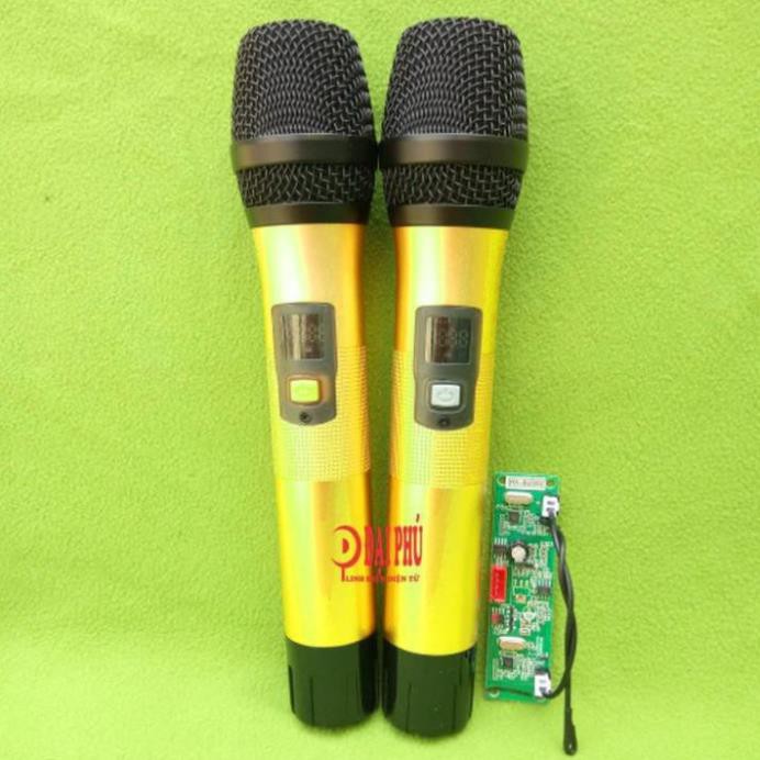 Micro không dây đôi UHF CHỐNG HÚ cao cấp loa kéo - SET được tần số cho loa kéo (5 bộ)