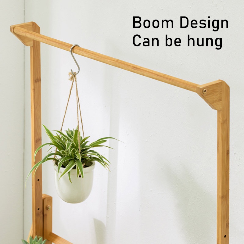 Kệ gỗ trơn NAFENAI nhiều tầng để chậu cây ban công trong nhà