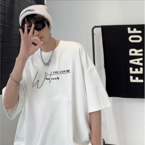 Áo Phông, Áo Thun Unisex From Rộng Cổ Tròn Tay Lỡ Freesize 38-70kg You Can Be Whatever