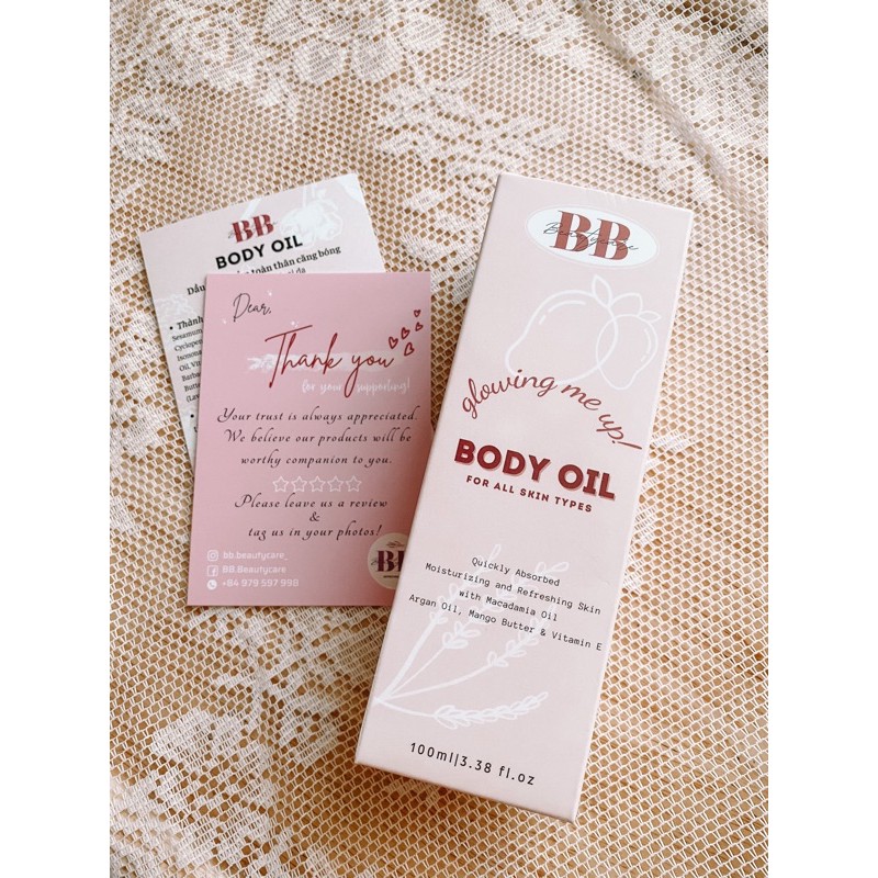 Dầu dưỡng thể body oil hương Bơ Xoài “GLOWING ME UP!” 100ml | BigBuy360 - bigbuy360.vn