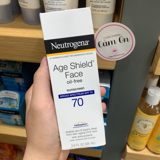 Kem chống nắng Neutrogena Age Shield Anti-Oxidant Face Lotion SPF 70 ( 88mL )