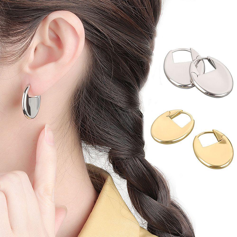 USNOW Khuyên Tai Vòng Đơn Giản Thời Trang Punk Cá Tính