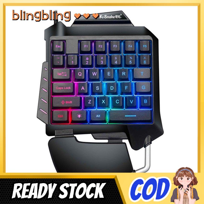 Bàn Phím Cơ Chơi Game Một Tay Có Đèn Nền Rgb | BigBuy360 - bigbuy360.vn