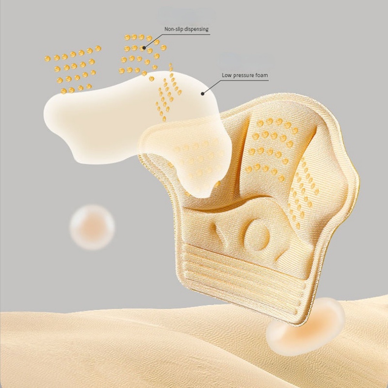 Đệm lót gót giày bằng xốp mềm mại chống trượt thoáng khí hình vương miện cho nam nữ