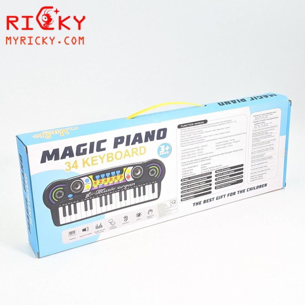 [Khai trương giảm giá] Đàn piano điện tử Magic Piano 34 phím kèm micro cho bé - Đàn organ điện tử 34 phím