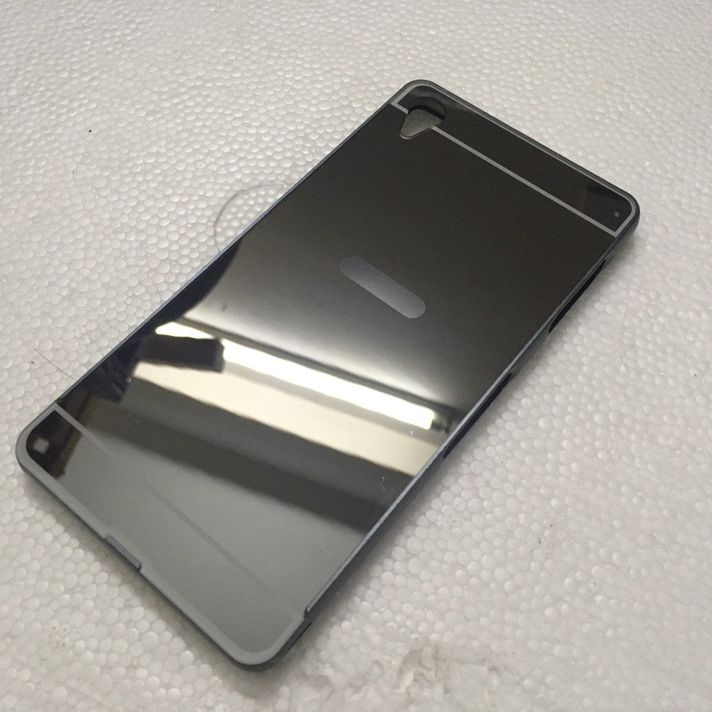 Sony Z3 - Ốp lưng điện thoại nắp tráng gương viền hợp kim