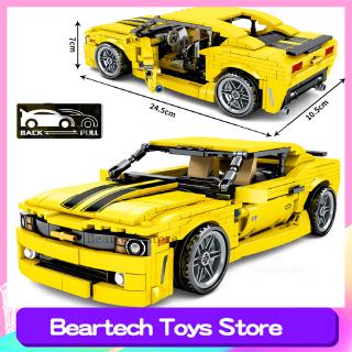 Xe hơi đồ chơi thú vị cho bé City Technic Super Sport Speed Car Camaro Building Block Lego Bumble Bee Pull Back