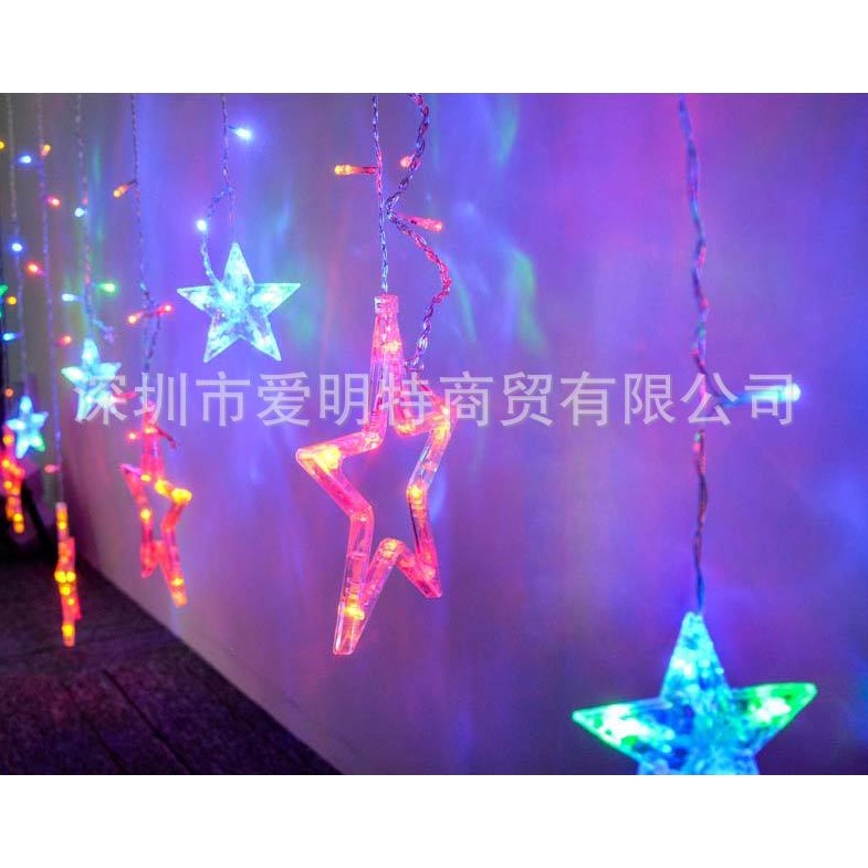 Rèm Cửa Dây Đèn LED Trang Trí Giáng Sinh 12 Cái 138 LED