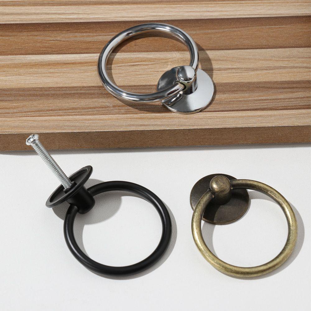PISTA Tay Nắm Cửa Tủ Đa Năng Họa Tiết Vòng Nhẫn Phong Cách Châu Âu