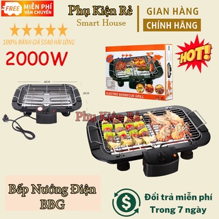 Bếp Nướng Điện Cao Cấp Electric Barbecue Grill HBK 2000W Không Khói, Tặng 1 Khăn Lau Cao Cấp - Bếp Nướng Đa Năng