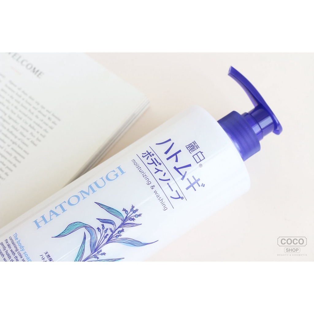 Sữa tắm dưỡng ẩm trắng da Ý Dĩ Hatomugi Naturie 800ml Nhật Bản