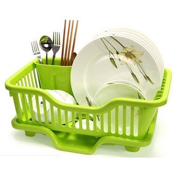 Rỗ úp chén dĩa, có khay để ống đũa ráo nước, có khay hứng nước | BigBuy360 - bigbuy360.vn