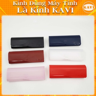 Hộp đựng kính cận Kavi - Hộp nhựa - Tặng kèm khăn lau kính