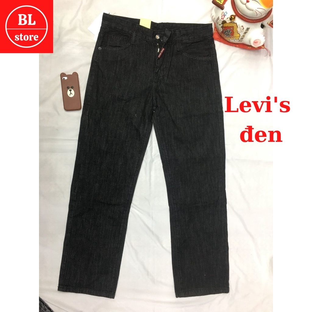 Quần jean nam ống suông trơn LEVI, bò nam dáng form rộng thoải mái phong cách