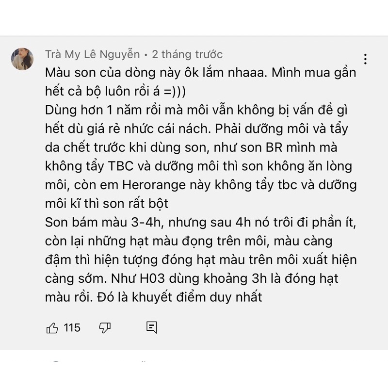 Son kem Herorange nội địa trung bản vuông