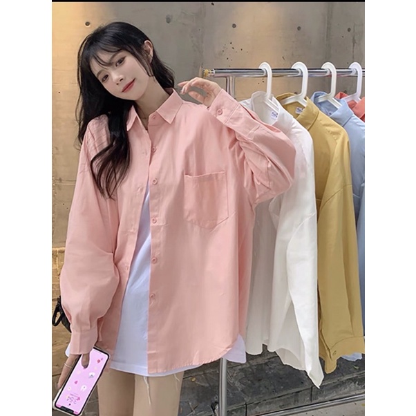 Áo sơ mi màu pastel siu xinh