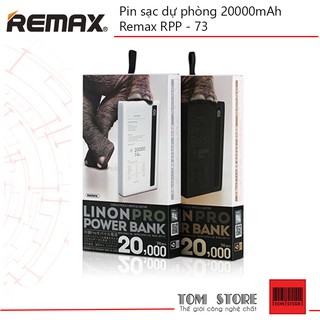 Pin sạc dự phòng 20000mah remax rpp - 73 bảo hành 12 tháng