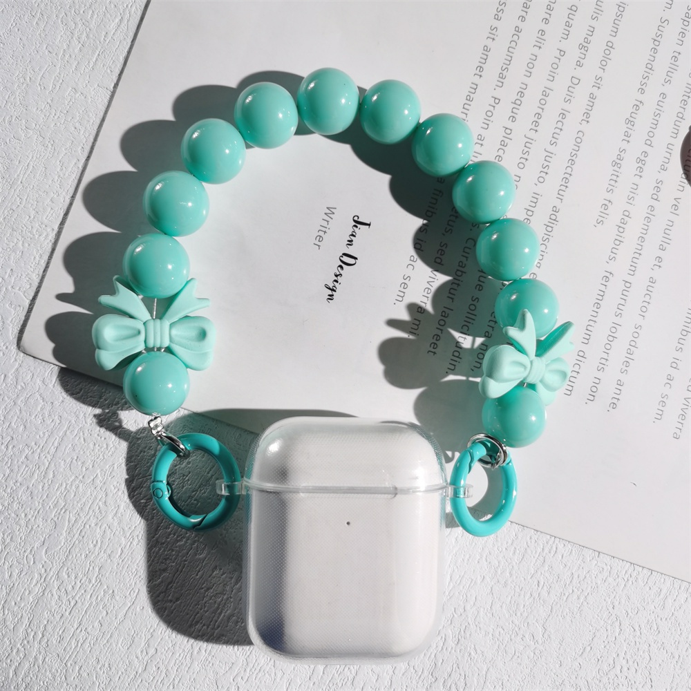 Ins Móc Khóa Điện Thoại Di Động Xỏ Hạt Nhiều Màu Sắc Chống Thất Lạc Hình Nơ Dễ Thương