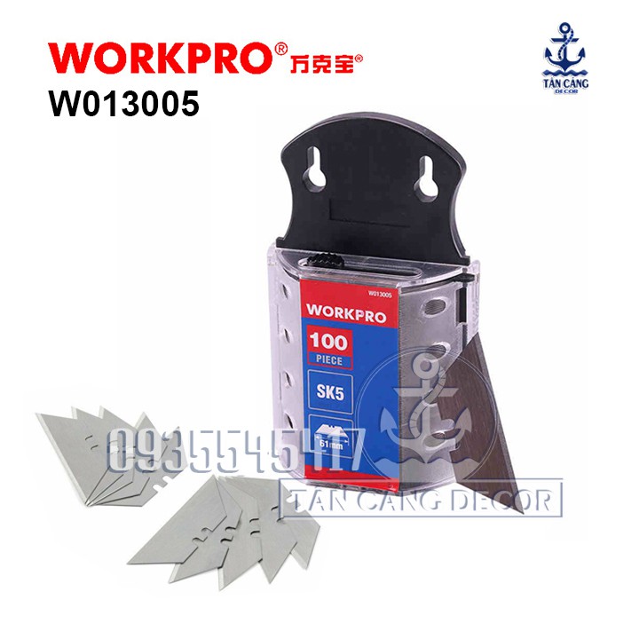 Combo 100 Lưỡi dao rọc cáp SK5 Workpro W013005