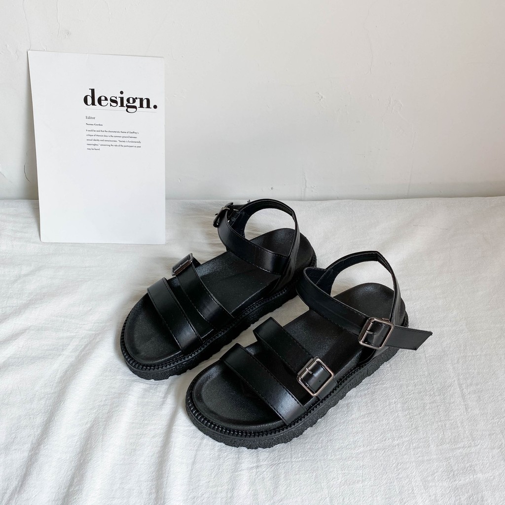 D01_Giày sandanl nữ ulzzang phong cách Retro cá tính