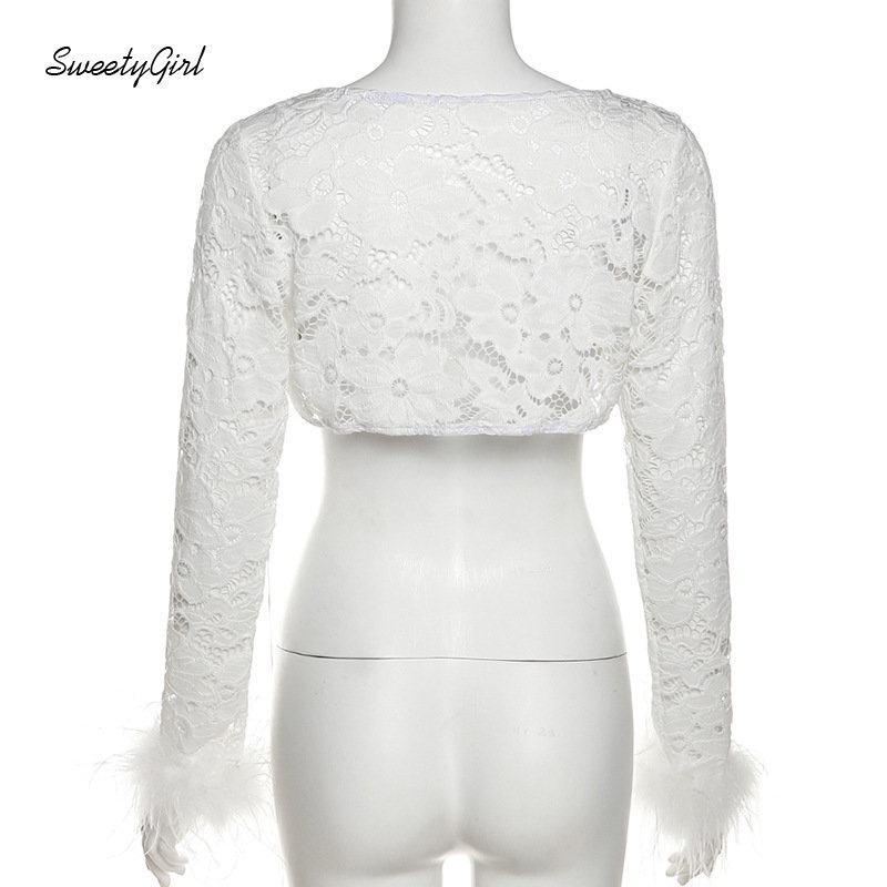 Áo Cardigan Tay Dài Màu Trơn Dáng Ôm Phối Ren Thời Trang 2022 Quyến Rũ Cho Nữ