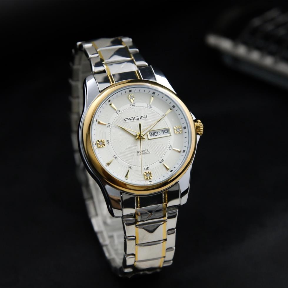 Đồng Hồ Nam Pagini PA5599 Dây Đúc Đặc - Đính Kim Cương Nhân Tạo - Kiểu Dáng Năng Động, Lịch Lãm - Bảo Hành 12 Tháng