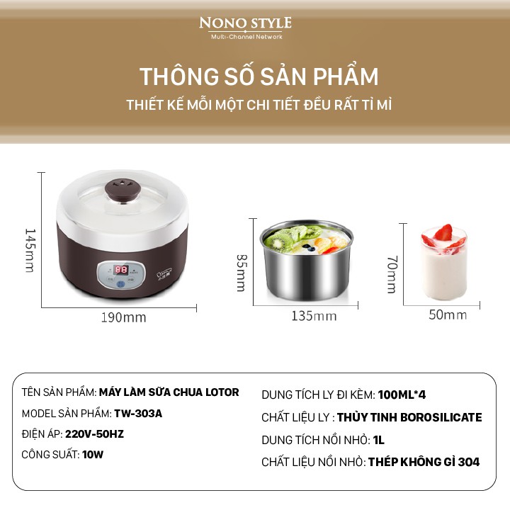 Máy làm sửa chua tự động Lotor TW303A - Dung Tích 1L, ba cấp độ làm sửa chua - Nhỏ gọn, Tiện lợi - BH 6 THÁNG