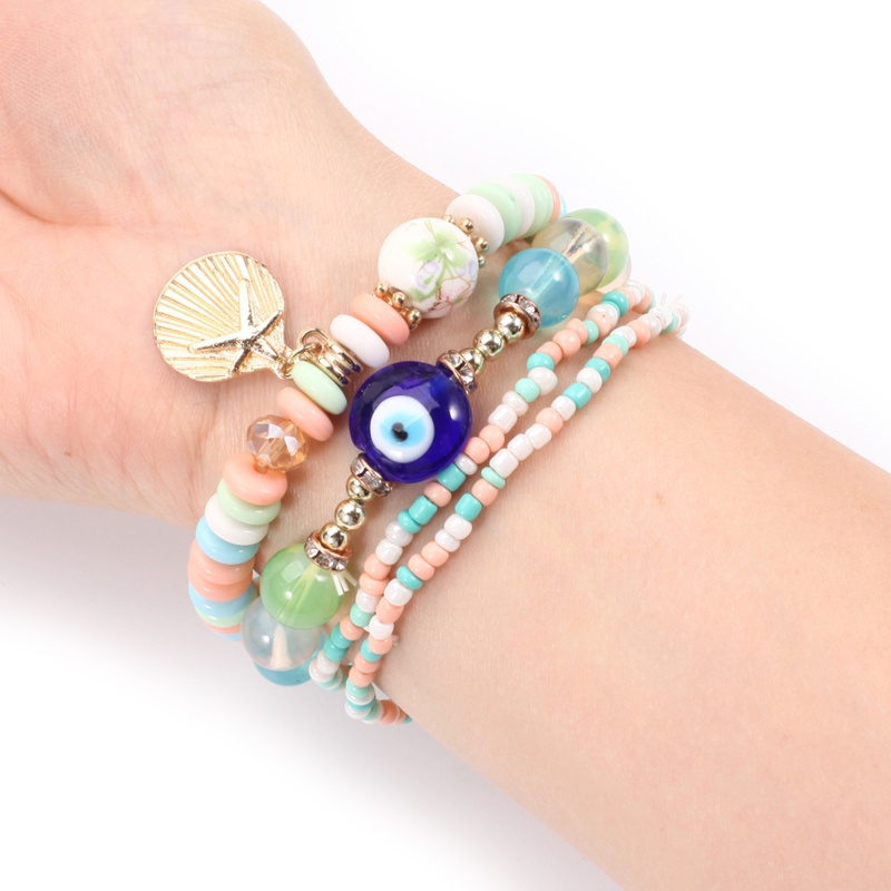 Vòng Tay Chuỗi Hạt Nhiều Lớp Phong Cách Bohemian