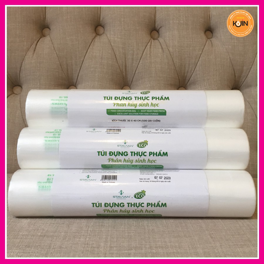 Cuộn 500g Túi Đựng Thực Phẩm Tự Huỷ Green Eco