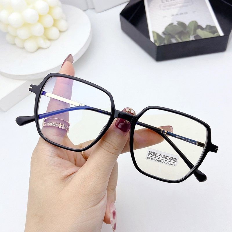 Mắt Kính Gọng Vuông Chống Ánh Sáng Xanh Jz3061