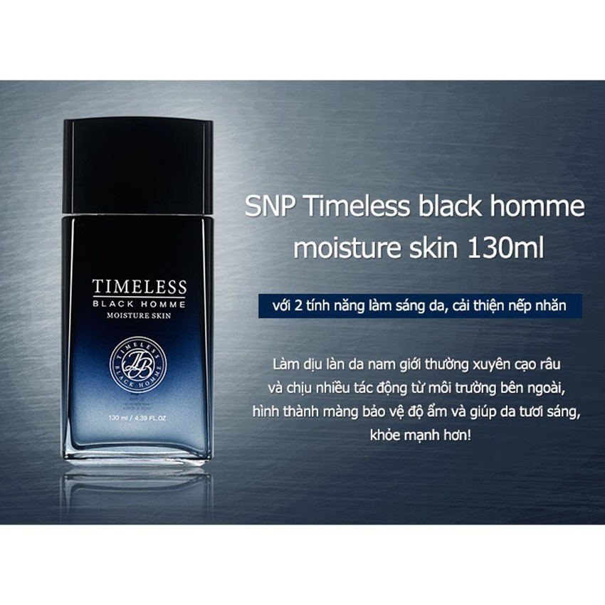 Bộ Sản Phẩm Chăm Sóc Da Nam Giới Timeless Black Homme Skin Care 2 Set Cân Bằng Ẩm Ngăn Ngừa Lão Hoá Dưỡng Sáng Da