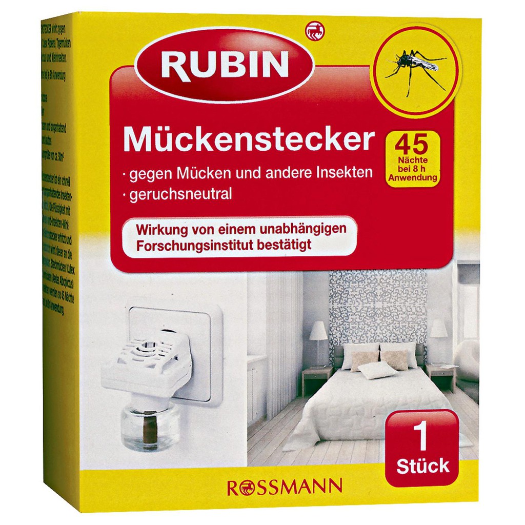 Bộ sản phẩm Tinh Dầu Chống Muỗi Thông Minh RUBIN Rossmann - Đức