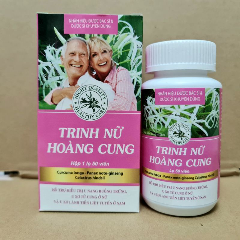 Trinh Nữ Hoàng Cung Hỗ trợ điều trị u xơ tử cung, u nang buồng trứng, u xơ tuyến tiền liệt hộp 50 viên