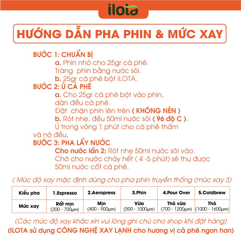 (COMBO 2 gói) cà phê Robusta 250gr và Arabica 250gr Cafe rang xay nguyên chất pha Phin ILOTA Coffee | BigBuy360 - bigbuy360.vn