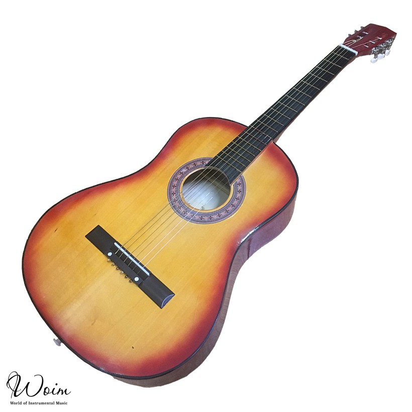 Đàn Guitar Woim acoustic dáng D GU03 màu nâu đất