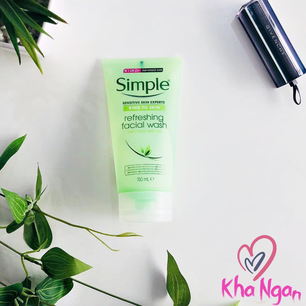 Sữa rửa mặt simple kind to skin refreshing facial wash gel