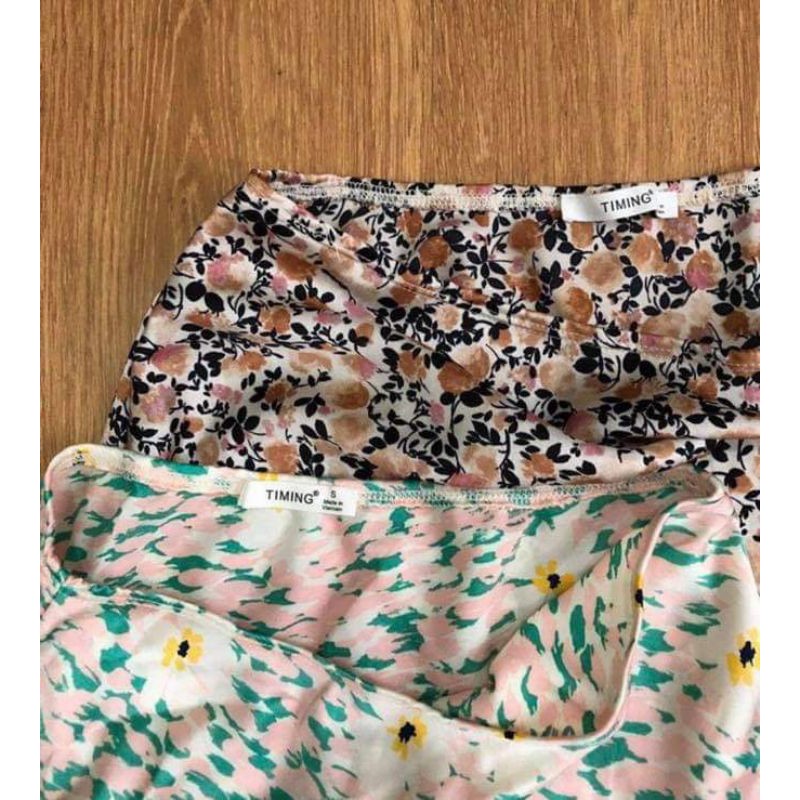 Chân váy maxi Timing lụa hoa | BigBuy360 - bigbuy360.vn
