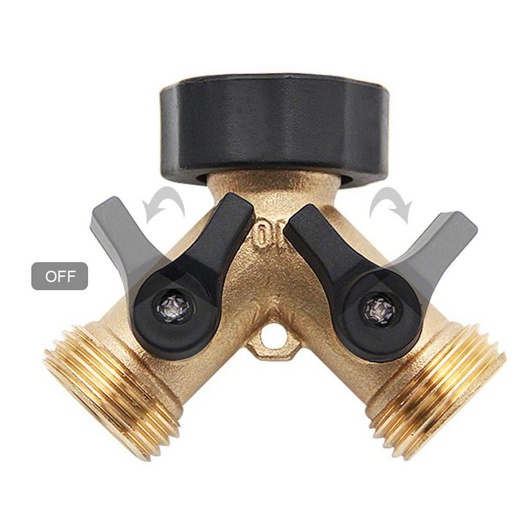 Van Chia Ống Nước 2 Chiều Hình Chữ Y Bằng Đồng Thau Chuyên Dụng Cho Sân Vườn