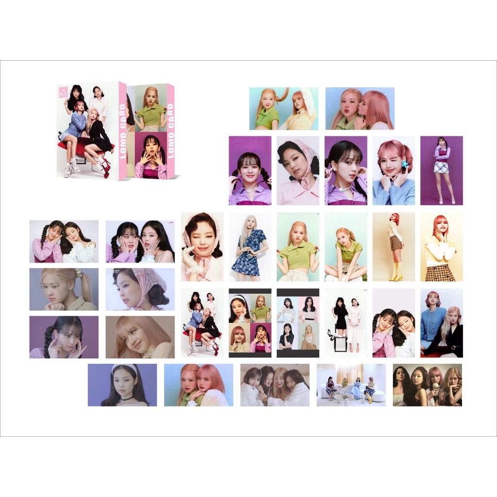 Hộp 30 tấm lomo BACKPINK Season's greetings 2022