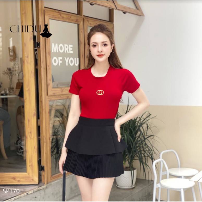 [ Mã WASTAPR giảm 10K đơn 50K] CHIDU Áo phông GG phong cách SP370